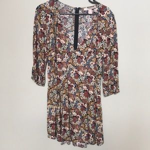 New* Forever 21 Flower Print Long Sleeve Dress